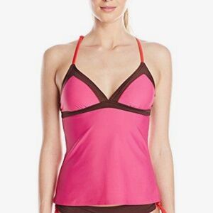 PrAna Alexa Tankini Swimsuit Top in festival pink - Sz Large (but runs small)